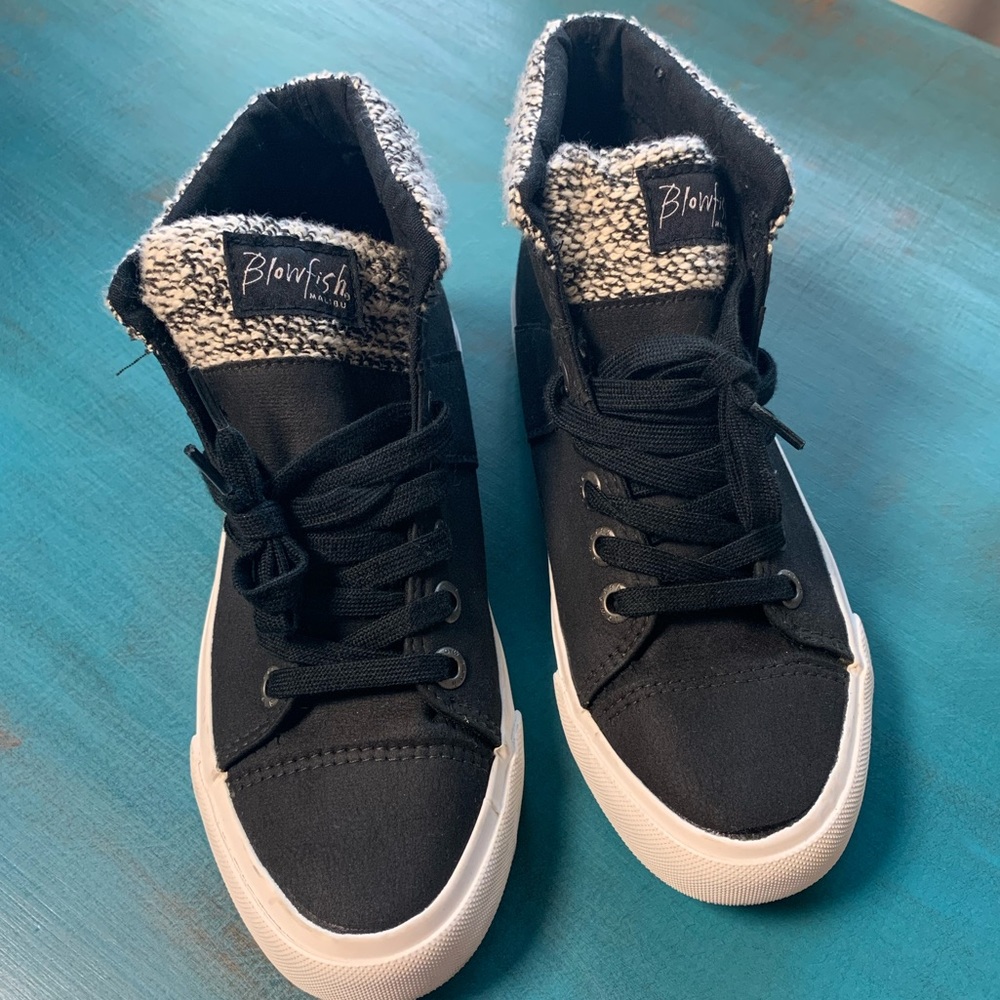Blowfish black ankle sneaker high tops